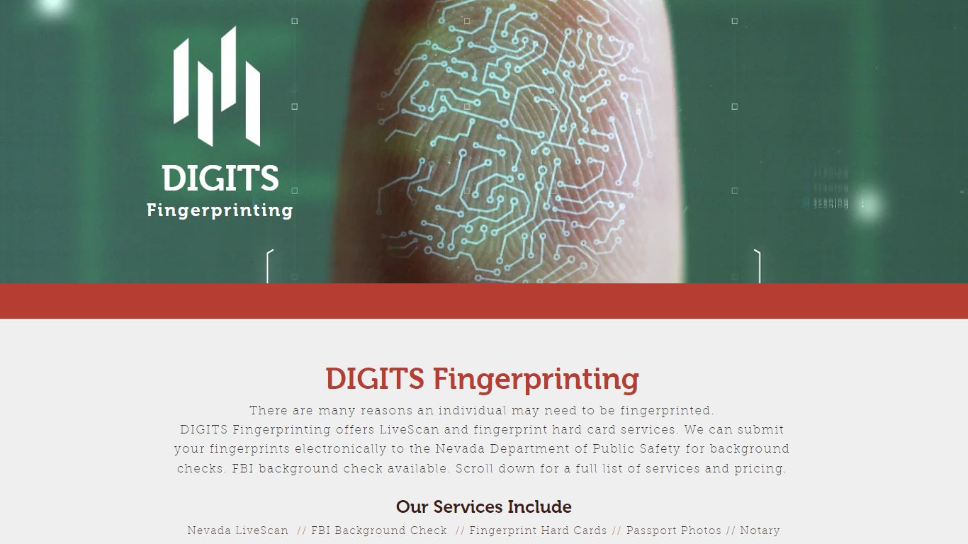 DIGITS Fingerprinting - Top-Rated Fingerprinting Services Las Vegas, NV