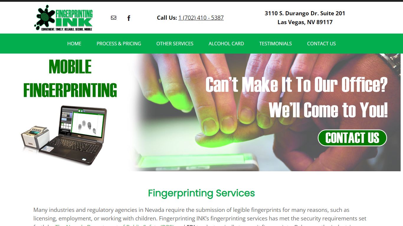 Fingerprinting Ink – Best Las Vegas Mobile Printing Service